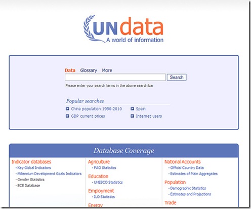 UNdata, le Nazioni Unite aprono i loro DataBase al pubblico