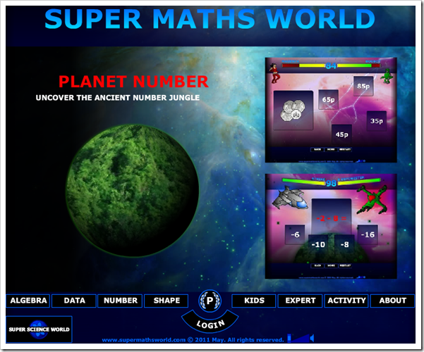 Super Maths World, un mondo di giochi