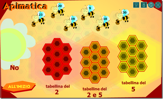 L’ape ti insegna a riconoscere i multipli e ad imparare le tabelline